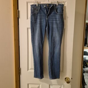 7 For All Mankind Womens The Relaxed Skinny Jeans Size 26 Medium Wash Blue Denim
